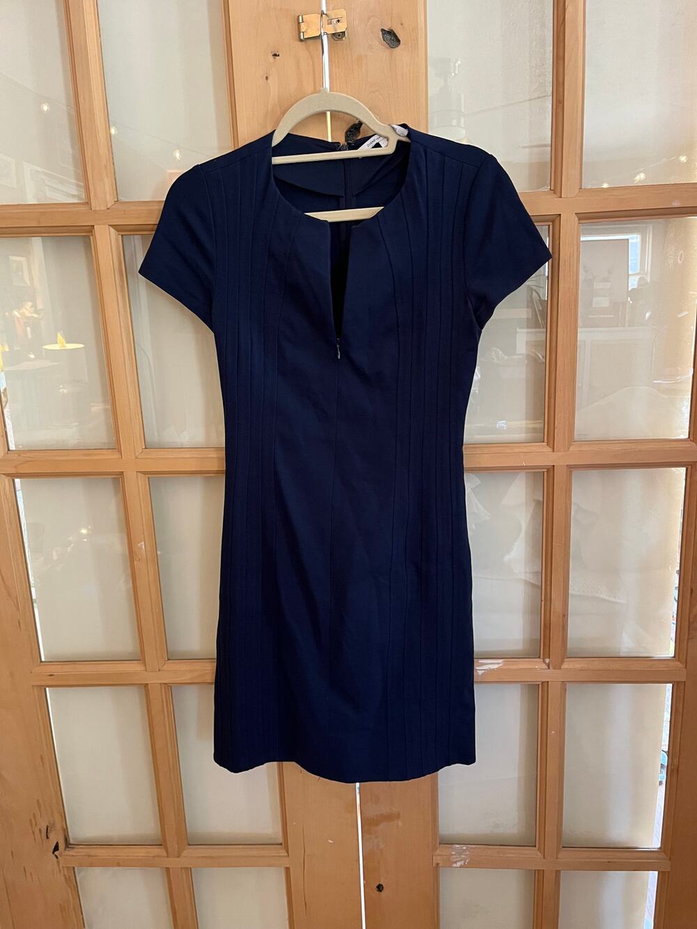 Tailored Navy DVF Dress (sz 6)